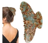 Tortoise Claw Clip - 10.5x4cm Hair Jaw Clip | Tortoise HairClip Acetate Shark ClipPolka Dot French Floral Design Elegant Caramel Hair Accessory Women Styling