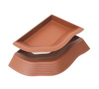 Tortoise Water Dish, Decorative Snake Water Dish with Ramp 14.65x11.61x1.85 Inches, Feeder Tray and Aquarium Decoration, Anti-Slip Animal Feeding Stand Accessories