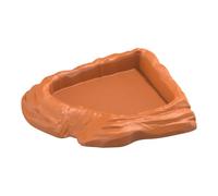 Tortoise Water Dish, Reptile Bath Basin, Space-Saving Double-Purpose Design, Sturdy Easy to Clean for Turtle, Snake, Bearded Dragon, Gecko, Aquarium, Terrarium, Habitat Use