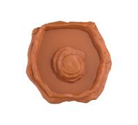 Tortoise Water Dish, Reptile Bath Basin with Ramp, Anti Slip Food and Water Bowl, 7.48x7.2x1.3 Inches for Turtles, Geckos, Snakes, Bearded Dragons, Other Small Pets in Aquariums or Terrariums