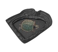 Tortoise Water Dish, Reptile Bath Pool Basin, 6.93x5.71x1.38 Inches, Durable Natural-Look Resin, Easy Access Low Rim Design, Space Saving Feeding Bowl for Terrarium, Aquarium, Habitat Use