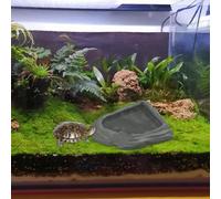 Tortoise Water Dish, Reptile Bowl, Habitat Feeder, 6.93x5.71x1.38 Inches, Space Saving Purpose Basin, Shallow Design, Easy Access, Ideal for Terrariums Aquariums Snakes Lizards and Turtles