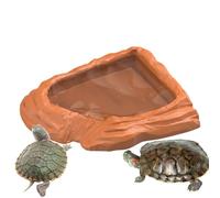 Tortoise Water Dish, Reptile Feeding Bowl, Terrarium Food Container, Compact Habitat Basin, Bath and Drink Tray For Snakes Turtles Geckos Bearded Dragons Amphibians Lizard Tank Accessories