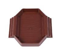 Tortoise Water Dish, Small Reptile Bath Tub, 5,87 x 5,71 x 0,79 in, Feeding and Bathing Bowl, Stain-Resistant, Easy to Clean Surfaces, Ideal for Snake, Tortoise, Tank, Brown/Beige Yellow