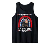 Tortoiseshell Cat Happy 4th of July Patriotic American Cats Camiseta sin Mangas