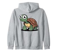 Tortuga de Dibujos Animados con Ojos tontos y Concha marrón Sudadera con Capucha