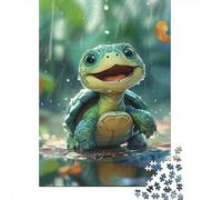 Tortuga de dibujos animados Rompecabezas Imposible,desafío for Adults Rainy Day Entretenimiento Creativo 1000 Piezas Obra De Arte De Juego De Para Adultos Y Niños A Partir De 12 Años 1000pcs (75x50cm)