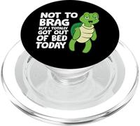 Tortuga de mar no para presumir Pero Totalmente me quedé de la Cama Hoy PopSockets PopGrip para MagSafe