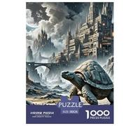 Tortuga de Roca Que Lleva la Ciudad 1000 Piezas Impresionante Puzzle Inteligencia Juguete Regalo Creativo para La Relajación Diversión Educativo 38x26cm/1000pcs