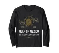 Tortuga del Golfo de México Sea Salty and Resist Gráfico Manga Larga
