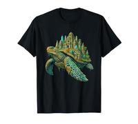 Tortuga del océano Antiguo llevando la Ciudad del Templo perdido Camiseta