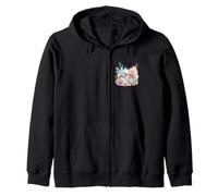 Tortuga del océano rodeada de Escena de Coral Sudadera con Capucha