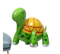 Tortuga Inflable - Globos De Caminar En Forma De Tortugas De Aluminio De 37G, Gran Decoración De Tortuga De Mar Sonriente, Accesorio De Fiesta Temática De Animales, Globo De Cumpleaños