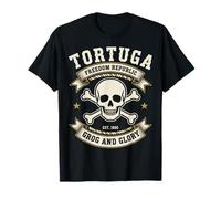 Tortuga Island Freedom Republic Grog and Glory - Camiseta Pirata Camiseta