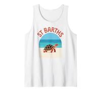 Tortuga Linda de St Barths, Divertidas Vacaciones en la Playa del Caribe Camiseta sin Mangas