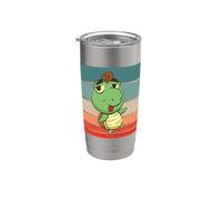 Tortuga loca mascota Tortuga genial Amante de la tortuga Vaso térmico de acero inoxidable de doble pared
