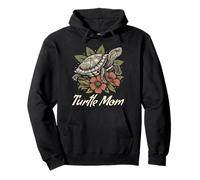 Tortuga Mamá Orejas Rojas Slider Amante Reptil Hermoso Floral Sudadera con Capucha