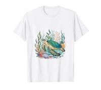 Tortuga marina agraciada en arrecife de coral fauna marina Camiseta