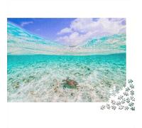 Tortuga Marina bajo el Agua Puzzles Imposible,desafío para Adultos Interesante Entretenimiento Creativo 1000 Piezas Obra De Arte De Juego De para Adultos Y Niños Mayores De 12 Años 52x38cm/1000pcs