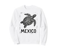 Tortuga Marina de México Azteca | Tribal Maya - Impresión de Sello Retro Sudadera