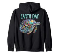 Tortuga Marina Día de la Tierra Salvar Lindo Planeta Sudadera con Capucha