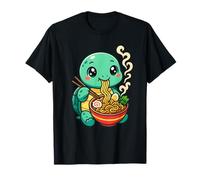 Tortuga Marina Divertido Kawaii Fideos Japoneses Ramen Anime Camiseta