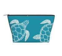 Tortuga Marina en Estilo de Arte Lineal, Bolsa de artículos de tocador Bolsa de Maquillaje Bolsa de cosméticos Bolsa de artículos de tocador de Viaje portátil
