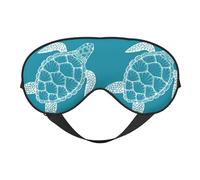 Tortuga marina en estilo de arte lineal, Cubreojos completos Antifaz bloqueador de luz Antifaz para dormir Antifaz suave con los ojos vendados Noche