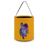 Tortuga marina, espacio estrellado, Halloween, truco o trato, bolsas de mano, cesta de caramelos, cubo portátil reutilizable