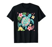 Tortuga marina floral Camiseta