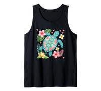 Tortuga marina floral Camiseta sin Mangas
