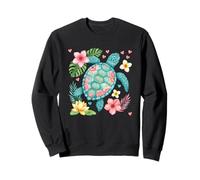 Tortuga marina floral Sudadera