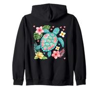 Tortuga marina floral Sudadera con Capucha