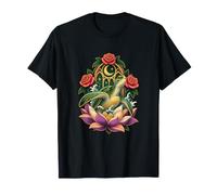 Tortuga Marina Verde Emerge de una Flor de Loto Camiseta
