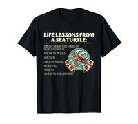 Tortuga Marina Vida Lecciones Playa Sabiduría Océano Amante Cita Camiseta