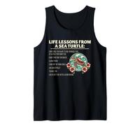 Tortuga Marina Vida Lecciones Playa Sabiduría Océano Amante Cita Camiseta sin Mangas
