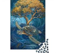 Tortuga Marinas 1000 Piezas Adultos Puzzle Sostenible Juegos Desafiantes EduGatosivos Adecuado para Decoración De Paredes del Cerdoar De Adultos Regalo 1000 Piezas 1000pcs (75x50cm)