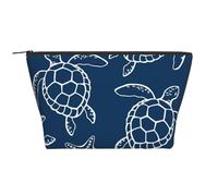 Tortuga sobre Fondo Azul, Bolsa de artículos de tocador Bolsa de Maquillaje Bolsa de cosméticos Bolsa de artículos de tocador de Viaje portátil