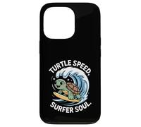 Tortuga Speed Surfer Soul Cute Ocean Wave Turtle Carcasa para iPhone 13 Pro