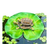Tortuga Statue Decor, Resin Garden Figurine, Weatherproof Outdoor Ornament Funny Sculpture, for Home Yard Patio Porch Lawn Pool Fish Tank Park Decoration Outdoor Indoor Display Use 4.13x2.36x4.33in