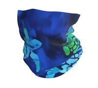 Tortugas Azul 3 Polainas De Cuello Durable Cuello Pañuelo Unisexo Bufanda Facial para Mujer Pesca Ciclismo 30X26Cm