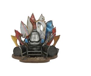 Tortugas ninja 2: secret of the ooze diorama shredder's throne 27 cm