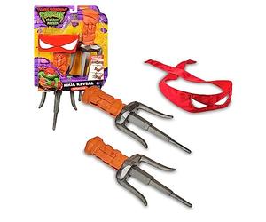 TORTUGAS NINJA Dagas Sai de Raphael, Antifaz Rojo y Dagas de Juguete, Disfraz del Personaje de la Película Caos Mutante, para Fans, Niños y Niñas Desde 3 Años, Famosa (TU806200)