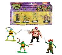 Tortugas Ninja, Estuche 4 Mini-Figurinas de 5 cm, Leo + Mike + Bebop + Leatherhead, para niños a Partir de 4 años, TU8291