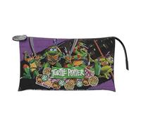 Tortugas Ninja- Estuche, Portatodo, Estuche triple, Material escolar, Ninja Turtles, Multicolor, Producto Oficial (CyP Brands)