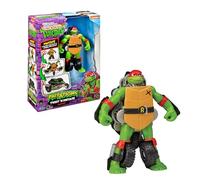 TORTUGAS NINJA Figura de Acción Tranformable en Vehículo, Transforma a Raph en una Moto de 2 Ruedas, 2 Muñecos para Coleccionar, Figuras Articuladas, Famosa (TU845100)