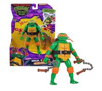 Tortugas Ninja Michelangelo Figura de Acción Deluxe con Sonidos y Frases Personaje de Película Caos Mutante, 4 Muñecos coleccionables, Fans, niños y niñas +4 años, Famosa (TU800300)