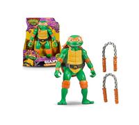 TORTUGAS NINJA - Michelangelo Figura de Acción, Figura de 30 cm Totalmente artículada, Accesorio Arma Nunchakus incluidos, 4 Muñecos coleccionables, Niños y niñas +4 años, Famosa (TU801500)