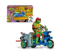 Tortugas Ninja - Ninja Battle Cycle, Vehículo Modular con Sidecar y Figura de Raphael, Moto y Cubo Desmontable, Accesorios y Personaje de la película Tortugas Caos mutante, 4 años, Famosa (TU803200)