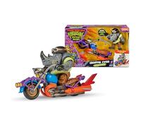 TORTUGAS NINJA - Rockstedy Chopper Cycle, Vehículo y Figura de Rockstedy, Moto dispara misiles , Accesorios y Personaje de la película Tortugas Caos mutante, 4 años, Famosa (TU803400)